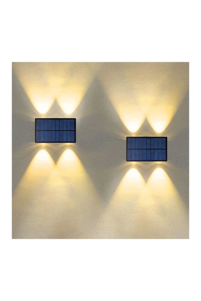 Ack Ag60-09801 142x73x80mm 3000k Cıft Yonlu Sıyah Govde Solar Led Bahce Armaturu