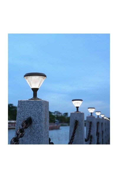 ACK AG60-07831 6500K Beyaz Yuvarlak Solar Led Bahçe Armatürü