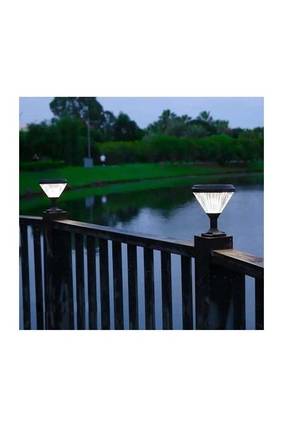 ACK AG60-07831 6500K Beyaz Yuvarlak Solar Led Bahçe Armatürü